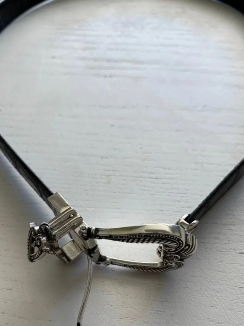 Brighton Brown Croc Belt Size 34 - Picture 1 of 5